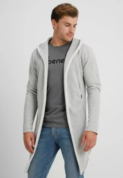 Indicode Jeans Brekstad - Sweater Met Rits - Light Grey Mix