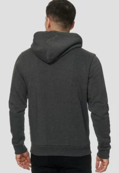 Indicode Jeans Elm - Sweater Met Rits - Charcoal -Indicode Jeans Verkoop winkel c7fc6afe3b1647c5aef88a19bff9c14f